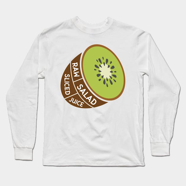 Exotic Fruit Lover Typography Long Sleeve T-Shirt by Urban_Vintage